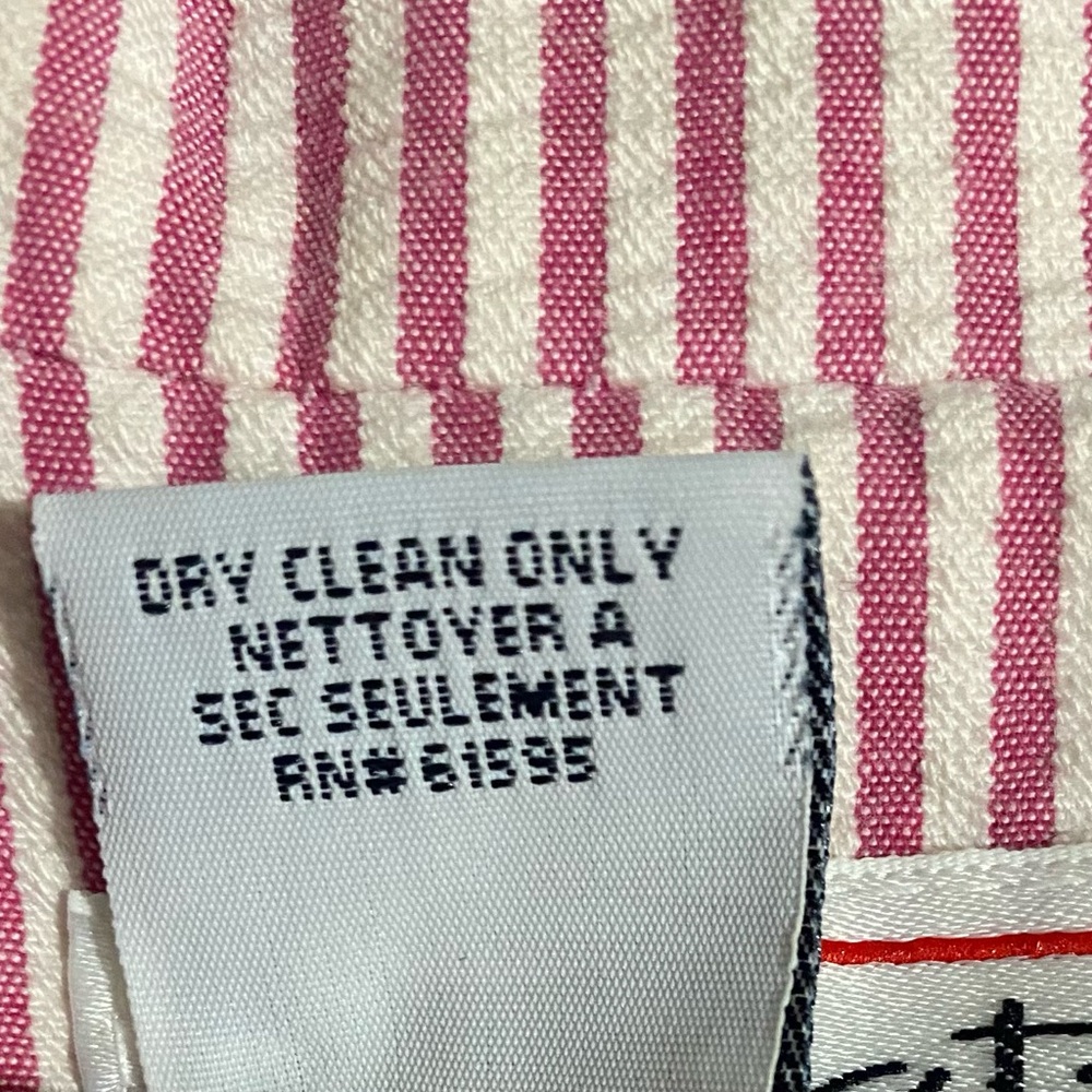 Talbot Pink and White Pi Striped Blazer 90s Boyfriend style Blazer - Picture 5 of 8